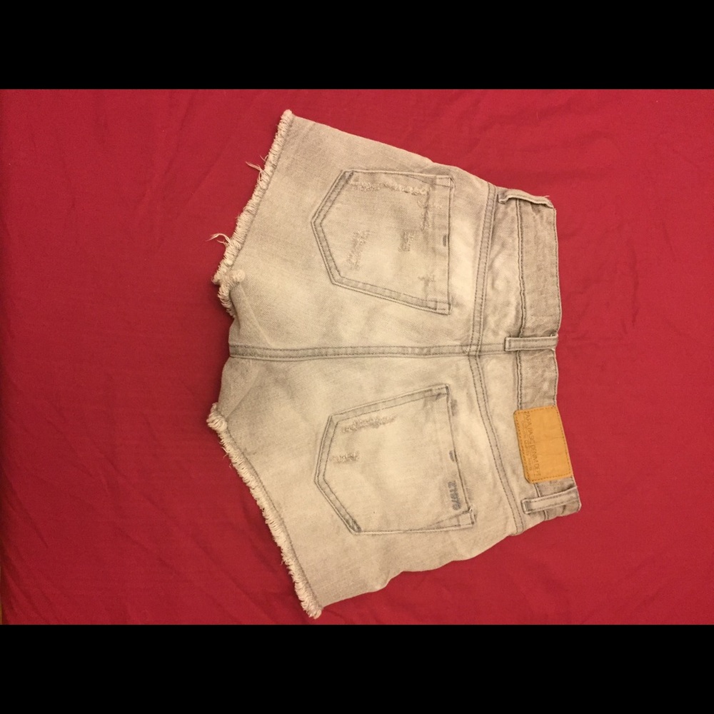 Cute grey, high waisted shorts.